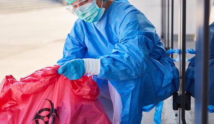 Professional biohazard cleanup service