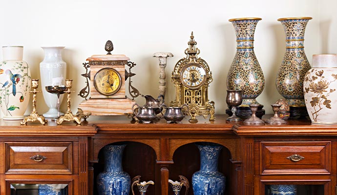 Collection of restored antique items Collection of restored antique items