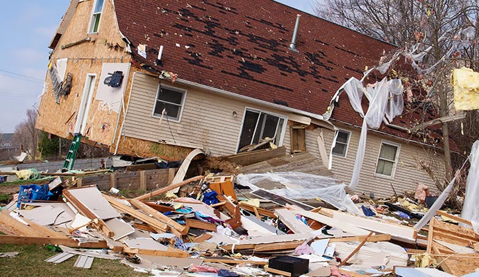 storm damaged property