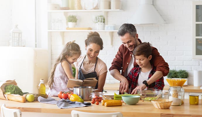 family enjoying beautiful idoor