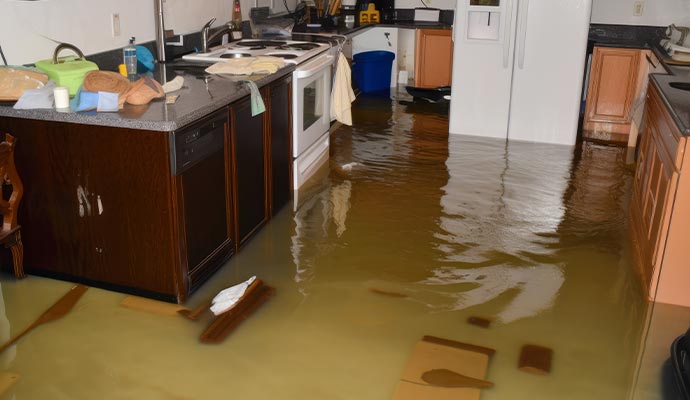 Flood damage house