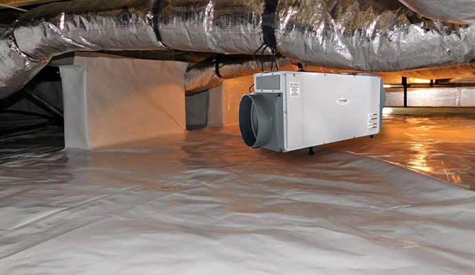 Installed dehumidifier system