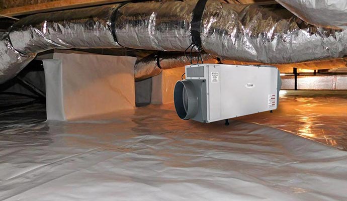 Installed dehumidifier system