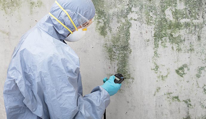 Professional mold testing with equipment