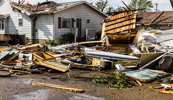 storm damaged property