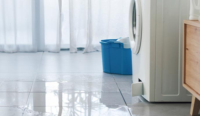 Washing machine leak cleanup service