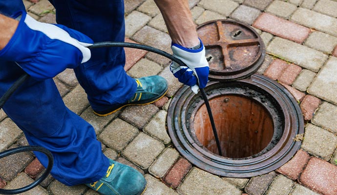 Professional sewage removal cleanup